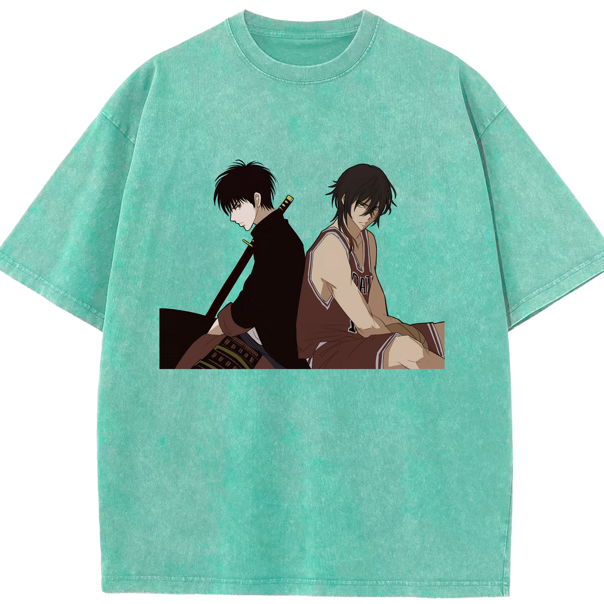 （画像用） SLAM DUNK／スラムダンク 綿100% ヴィンテージ風 半袖Tシャツ（フロントプリント）